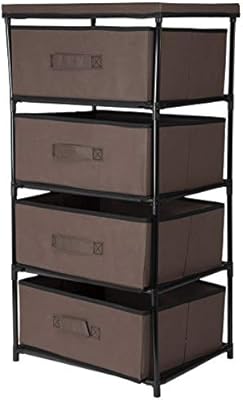 Juvale 4 Layered Storage Bin Cabinet Drawer For Clothing Underwear Documents Household Objects Dark Brown 16 5 X 13 X 33 Inches Amazon Sg Home