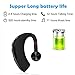 Bluetooth Headset Wireless Business Earpiece，Super Long Standby with Microphone for Cell Phone，Laptop，Car,Skype, Call Center，Truck Driver,Noise Cancellation (red)