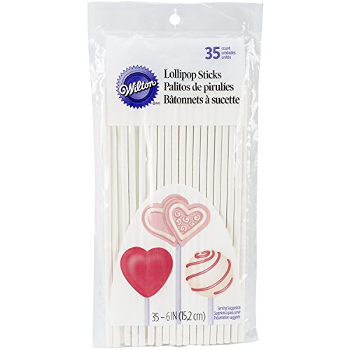 Wilton 6 Inch Lollipop Sticks, 35 Count