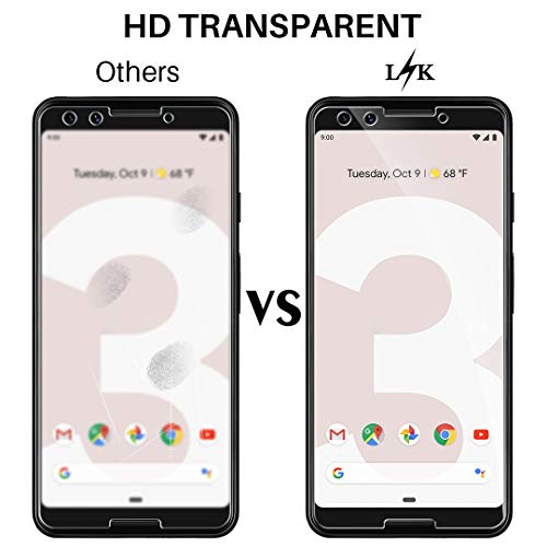 image for [3 Pack] LK Screen Protector for Google Pixel 3, Tempered Glass [HD-Cl