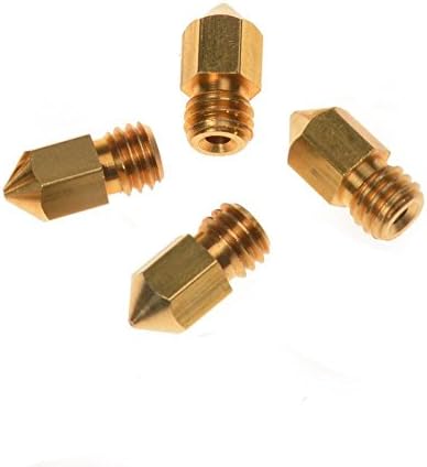 Mercurry 4 Variety Pack 3D Printer 0.2mm 0.3mm 0.4mm 0.5mm Extruder Brass Nozzle Print Head for MK8 1.75mm Makerbot