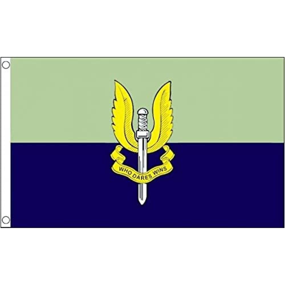 AZ FLAG - United Kingdom Special Air Service Sas Flag - 3x5 Ft - 100D Polyester British Army Banner with Two Metal Grommets - Fade Resistant - Vivid Colors - 3' x 5' Feet - 150x90 Cm