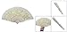 Plastic Ribs Peony Print Dance Folding Hand Fan White