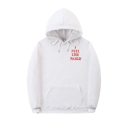 YuanDian Herren Damen I Feel Like Pablo Hoodie Kapuzenpullover Herbst Winter Warm Plus Samtfutter Langarm Pullover Sport Casu