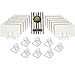 CB Accessories Table Card Holder Set of 20 Food Signs White Place Cards with Wire Stands for Weddings, Dinner Parties, Buffets, Table Numbers (Silver)