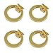 Rddconkit Modern Cabinet Drawer Pull Handle Dresser Wardrobe Cupboard Knob Ring Pack of 4 (Gold)