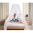 No-See-Um Mesh Square Conical Mosquito Net for Queen Even King Bed, 2 Entries Camping Screen House Grey Color Indoor & Outdoor Use