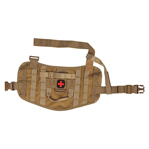IronSeals Tactical Dog Training Vest K9 Molle Compact Service Dog Harness Nylon Mesh Dog Training Hunting Clothes for Training Hiking Outdoor Sports