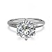 espere 3 Ct CZ Solitaire Engagement Ring Sterling Silver White Gold Plated
