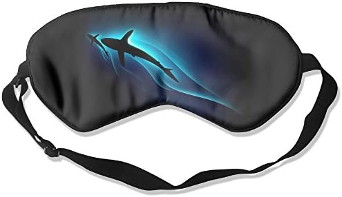 XIELIAN Shark Adjustable Strap Silk Sleep Mask Blindfold Eye Cover