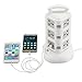 Anmire Vertical Power Strip Multi-sockets 11 Outlets and 2 USB, 2500W, 110-250 Worldwide Voltage Tower Power Socket Universal Jack Outlets with 6.5 Feet Cord for Home and Office