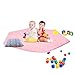 SUNBA YOUTH Pink Hexagon Pad Coral Soft Mat Rug Carpet for Kids Play Tent Playhouse (Thickness 1.2CM) (Light Pink)