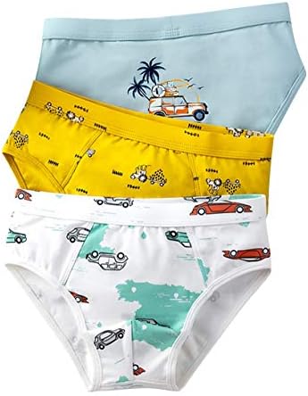 Eozy ガールズ ボーイズ ショーツ 下着 通園 可愛い 男の子 女の子 肌着 140 3点セット ジュニア 車プリント ボクサーブリーフ ショット パンツ 新色追加して再販 C キッズ 子供着