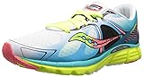Saucony Women's Kinvara 6 Running Shoe, White/Blue/Coral, 8.5 M US