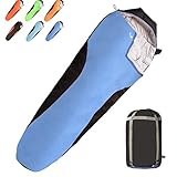 VERZEY Envelope Mummy Camping Sleeping Bag, Great for 4 Season, Traveling Camping Hiking Outdoor Activities Waterproof Sleeping Bag for Adults, Kids, Boys and Girls