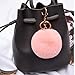 Valpeak 9.5cm Rabbit Fur Ball Pom Pom Keychain Fluffy Fur Keychain for Women Fur Pom Pom Key Chain(Light Pink)