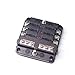 6-Way Fuse Block with Ground, 6 Circuit ATC/ATO Fuse Box Holder with Negative Bus, Protection Cover & LED Light Indication, Bolt Connect Terminals, 70 pcs Stick Label, for Vehicle Auto Boat Marine