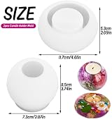 Erthree 2pcs Tealight Candle Holder Silicone Moulds for DIY Craft Decor view 2