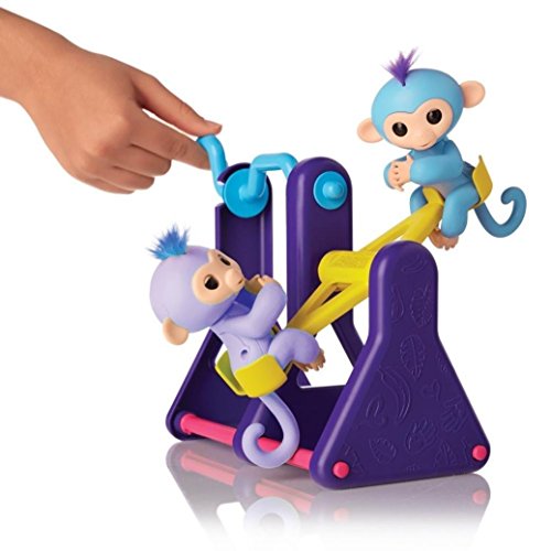 Interactive Baby Monkey Pet Toy Climbing Seesaw Playset Frame - for Fun and Table Decoration