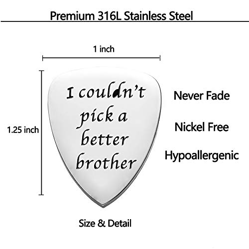 I Couldn't Pick A Better Brother Guitar Picks, Unique Birthday Gift for Musician Brother Guitar Pick - Thumbnail 5