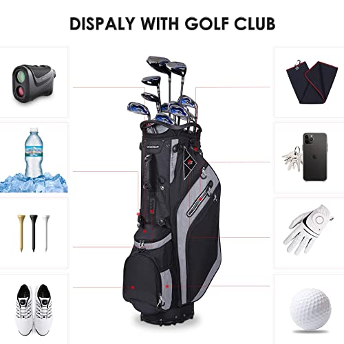 LIVSINGOLF Golf Stand Bag 14 Way Top Dividers Ergonomic with Stand 8
