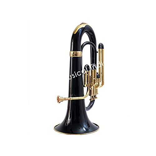 Queen Brass Euphonium Black lacquered and Brass polished Bb 3 valve with hard case