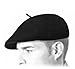 Laulhère Men's Beret Casquette French Beret Basque, Traditional Size M Black