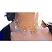 BaubleStar Star Moon Charm Necklace Layering Chain Choker for Women
