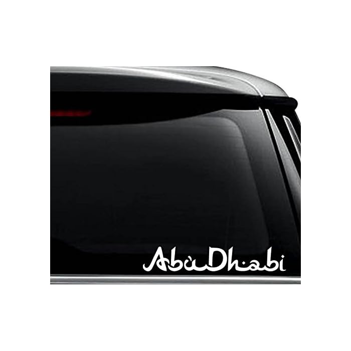 Buy Abu Dhabi UAE Arabic Decal Sticker For Use On Laptop, Helmet, Car