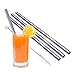 Nicely Neat Stainless Steel Drinking Straw with Cleaning Brush, Set of 4, 8.5 Inches, Straight Shape