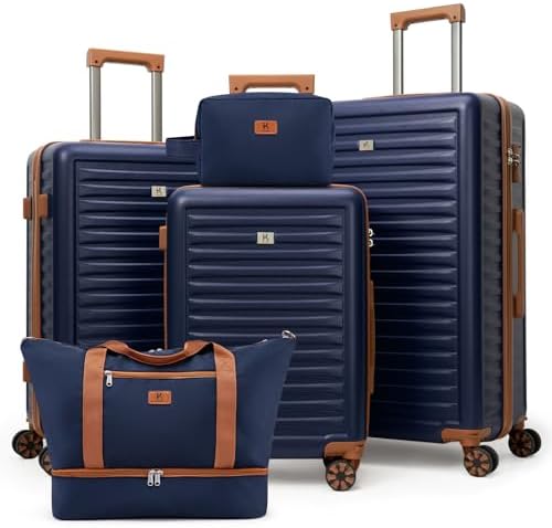 Amazon.com | Cosbarn Luggage Sets 5 Piece Suitcases with Wheels