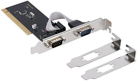 MACHENIKE PCI Serial Expansion Card 2 Port, PCI to Industrial Dual DB9 COM Converter Adapter Controller for Desktop PC with Low Bracket