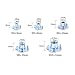 Hilitchi 105-Pcs M4 5 6 8 10 Zinc Plated Steel T-Nut Pronged Tee Assortment Kit for Wood, Rock Climbing Holds, Cabinetry, Furniture and More