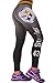 COCOLEGGINGS Womens Digital Print Skinny Active Yoga Leggings Grey (S-L)