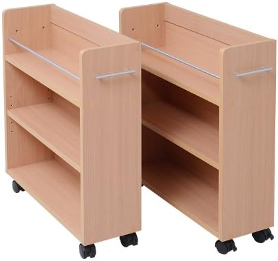 Amazon Jkプラン 押入れ収納庫 2個組 幅19cm 文庫本 コミック Cd Dvd キャスター 付 クローゼット Sgt 0091 Na マガジンラック オンライン通販