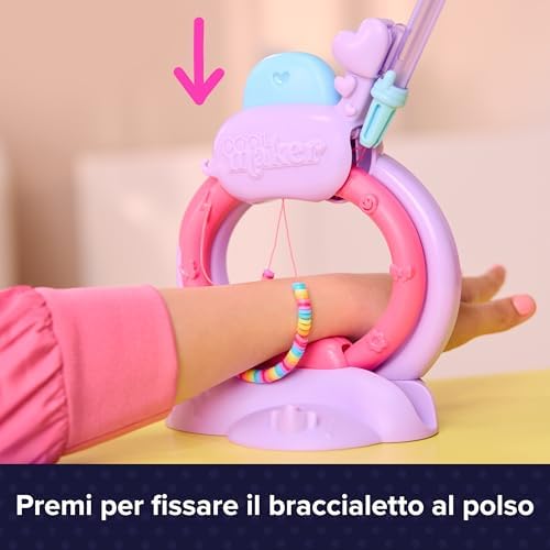 , Macchina dei Braccialetti Heishi dell'Amicizia, con Pratica Penna Impila-Perline e oltre 1200 Perline, per la Realizzazione di 15 Braccialetti, Giocattoli Artistici per Bambine, 7+ Anni — foto 5 di 8