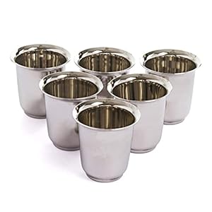 skiloriz Tea Steel Cup Stainless Glass,Dumru Tea Cup,Reusable Steel Coffee Mug Pyali,Ideal for Serving Coffee and Tea…