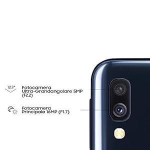 Samsung Galaxy A40 Enterprise Edition, Smartphone, Display 5.9" Super AMOLED, 64 GB Espandibili, RAM 4 GB, Batteria 3100 mAh, 4G, Dual Sim, Android 9 Pie, Versione Italiana, Black - immagine 6