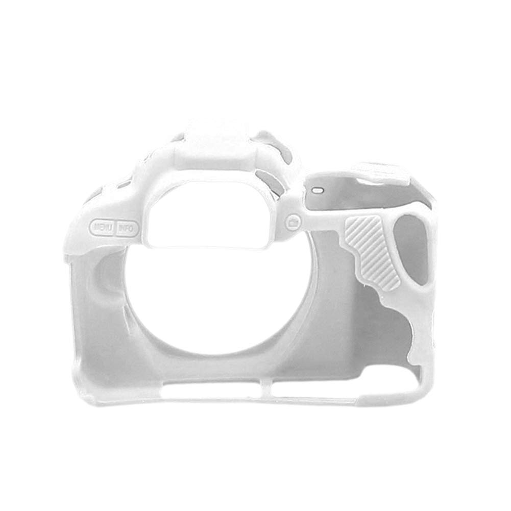 kinokoo Silicone Cover for Canon EOS 200D/Rebel SL2, Canon EOS 250D/200D II/Rebel SL3 Protective Case (White-b)