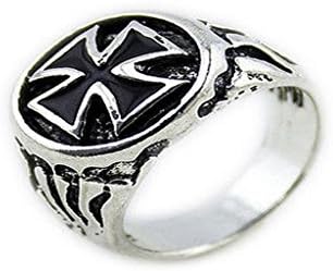 P2L Titanium Knight's Templar Crusade Cross Medieval Signet Ring