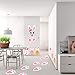 Amosfun Easter Bunny Paw Prints Stickers Set Egg Bunny Face Stickers for Baby Shower Garden Egg Hunt Game