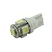 Senzeal 50 PCS 5050 5-SMD 194 LED Bulb T10 LED Clearance Lights 921 168 912 161 W5W Bulb for Door Lights White