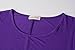 Lanmo Women Plus Size 3/4 Sleeve Tunic Tops Loose Basic Shirt (2X, Deep Purple)
