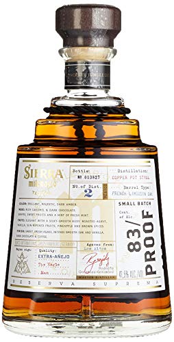 Sierra Milenario Extra Añejo (1 x 700 ml) – Extra Añejo Tequila aus 100 % Blaue Weber Agave – reift mindestens 3 Jahre in Limousin-Eichenfässern – ideal für den Pur-Genuss – 41,5 % Alk. – Bild 3