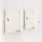 DadaCrafts(TM) A5 Weekly Plan Scrapbooking Planner Organizer Refills Papers for 6-Rings Binder Notebook, 45 Sheets/90 Pages