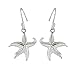 LaTisoro 925 Sterling Silver Dangle Starfish Earrings – Small 15mm Fish Dancing Earrings – Silver Nautical Jewelry