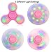 Friendly Fidgets LED Fidget Spinner Prime With On Off Switch And Carrying Case (NEW VERSION) Stress Reducing EDC Tri Spinning Hand Fidget Toys With Lights for Kids & Adults (LED Spinner, Pink)