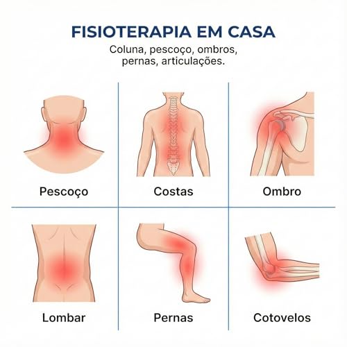 Aparelho Eletroestimulador TENS Portátil | 8 Modos Terapêuticos, Alívio de Dores Musculares, Fisioterapia em Casa, Seguro e Não Invasivo