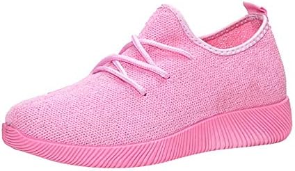 Women's Breathable Shallow Mouth Net Shoes, Flying Woven Candy Color Student Running-Shoes