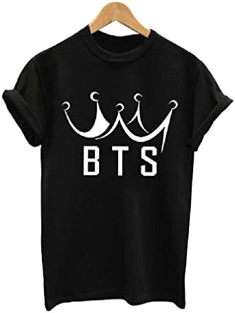 TEEN fashion Women Cute Lovey Cotton Summer BTS Print Casual Short Sleeve Ladies Female Top Clothing T-Shirt